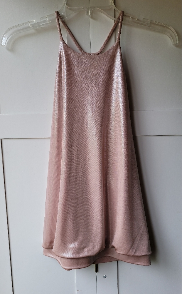 Express Keyhole Metallic Tank Top